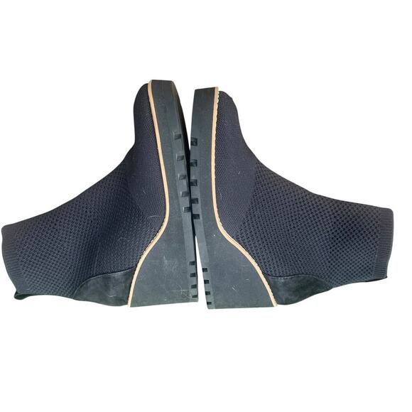 EILEEN FISHER London Knit Wedge Black Bootie - Size 6 - Picture 8 of 14